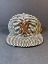 Cappello Supreme Checkered New York NY New Era 7 5/8 Box Logo Raro 2004 Vintage Raro