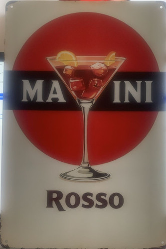 Martini rosso targa - targa, vintage