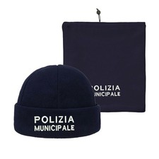 BERRETTO CUFFIA ZUCCOTTO  E SCALDACOLLO POLIZIA MUNICIPALE. pile