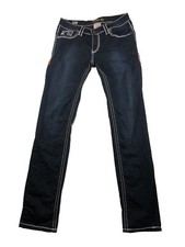TRUE RELIGION Womans Jeans Embroidered -S Check measurement in picture -