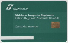 SCHEDA USI SPECIALI NON CATALOGAT BADGE FS TRENITALIA CARTA MANUTENTORE CON CHIP