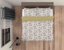 Set copripiumino trapuntato 3D