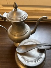 Coppia Di Vasi Peltro