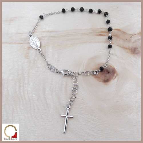 Bracciale rosario argento - bracciale,