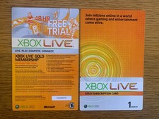 Xbox 360 Live 1 mese + scheda abbonamento oro 48 HR - nuova/inutilizzata