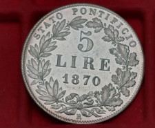 Stato Pontificio 5 Lire 1870 ( Replica )