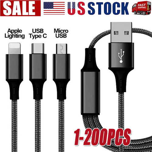 Lotto cavo ricarica usb 3in1 - ricarica,