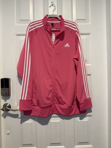 Giacca adidas rosa con zip