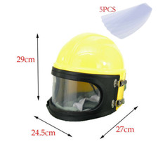 Casco sabbiatura di sicurezza protezione cappuccio sabbiatura con protezione lente di ricambio
