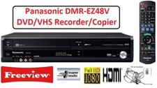 PANASONIC DMR-EZ48V DVD VCR VHS Registratore combinato Freview Cam ingresso DV multiregione