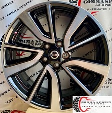 4 CERCHI IN LEGA ORIGINALI RAGGIO 19 NISSAN QASHQAI NERO LUCIDO DIAMANTATO