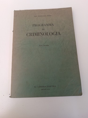 Programma criminologia - di,
