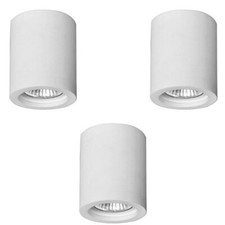 3X FARETTI A CILINDRO IN GESSO