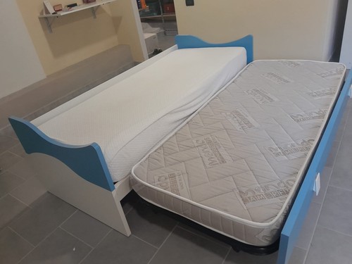 Letto singolo legno bianco - legno,
