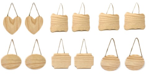 Targhetta legno decoupage - legno, 2