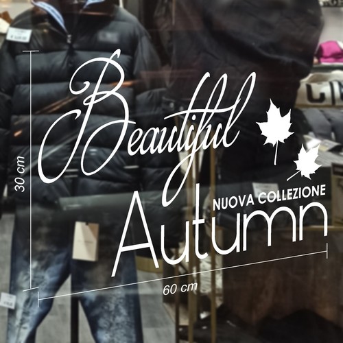 Adesivi vetrine autunno - adesivi,