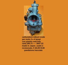 Carburatore Mikuni ovale con piastra 20x25 moto 2 e 4 tempi vedi foto