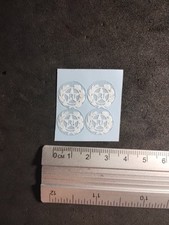 Set 4 Adesivi In Vinile Bianco Lucido Logo Repubblica Italiana Targa Auto Tuning