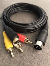 Cavo Commodore Svideo Composito Din 8 Pin GOLD Rca