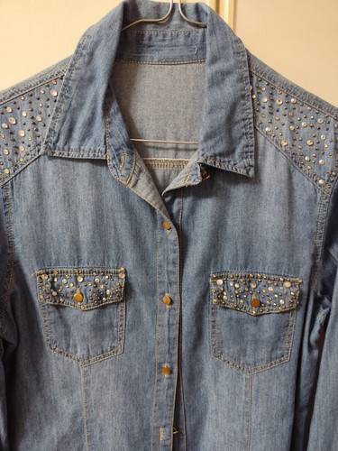 Camicia jeans donna manica - jeans,