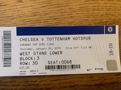 Biglietto 2019 chelsea - biglietto,
