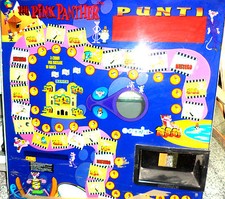 VETRO USATO PER SLOT MACHINE ANNI 80 PINK PANTHER ORIGINALE