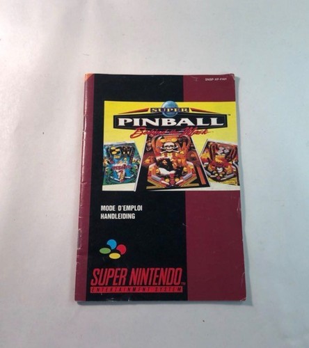 Notice seule super - super, pinball