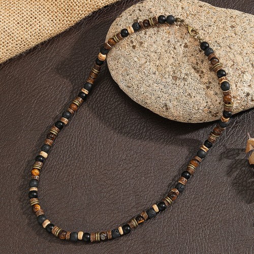 Mens boho necklace - boho, tiger