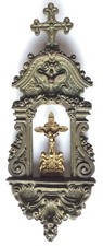 Antico bronzo devozionale con