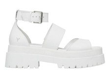 WINDSOR SMITH THRILLED BIANCO SANDALO PLATFORM LOGO TORO  ORIGINALI NUOVI