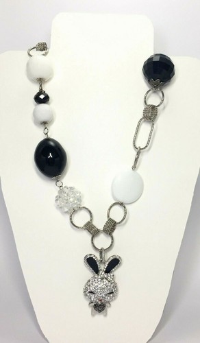 Collana anelli coniglio - anelli, strass