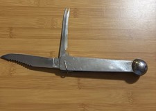 Italia VINTAGE LUNA VECCHIO COLTELLO PESCE PESCA raro thumper lama de-scaler anni 50 60 N