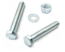 VITI M7 BULLONI IN ACCIAIO ZINCATO TESTA ESAGONALE COMPLETI DI DADO E RONDELLA