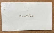 ANTICO BIGLIETTO DA VISITA-ROSA BRUNI-OGGETTO DA COLLEZIONE-ORIGINALE D'EPOCA