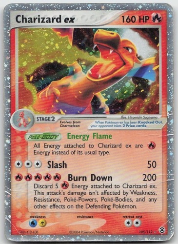 Charizard 105 112 - charizard, ex