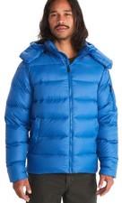Piumino uomo taglia MEDIA Marmot Stockholm 700-Fill cappotto invernale blu NUOVO
