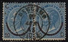 Italia-Francobolli--Regno-VEII  ferro di cavallo secondo tipo in coppia