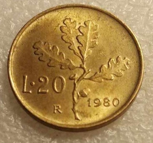 Moneta ramo quercia lire - moneta, di