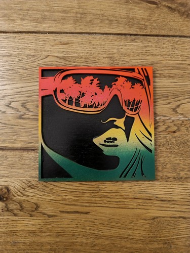 Ragazza miami quadro - quadro, legno