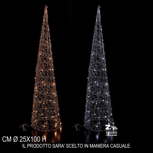 Albero cono natalizio luminoso - cono,