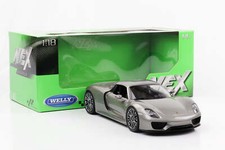 Hardtop 1:18 Porsche 918 Spyder 2012 argento Welly NEX pressofuso