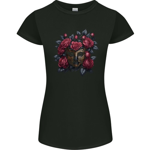 Una maschera cinese con rose - con,