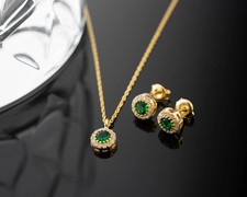 Set gioielli smeraldo e