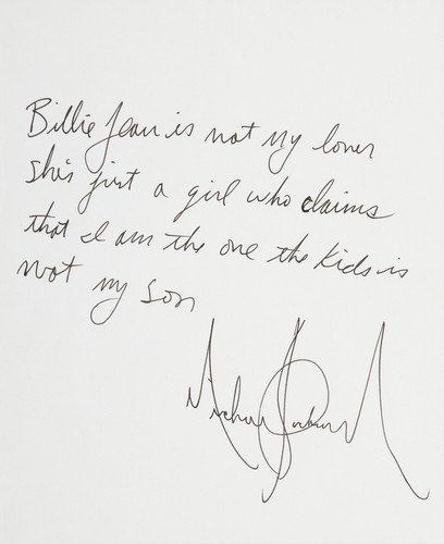 Michael jackson handwritten - michael,