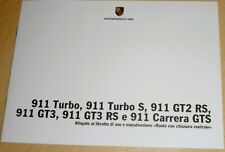 Libretto istruzioni,uso manutenzione Porsche 911 turbo,911 GT2,911 GT3 e GTS