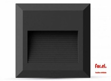 V-TAC VT-1152 FARETTO SEGNAPASSO LED QUADRATO 2W IP65 PER ESTERNO NERO