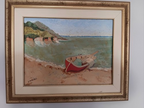 Marina quadro olio su - olio,