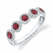 Rubino Anello Diamante 14K Oro