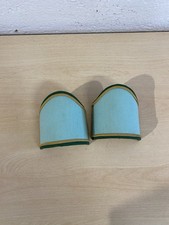 Coppia paralumi vintage applique parete 10x10 cm verde azzurro retrò