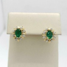 Oval Cut Emerald & Lab Created